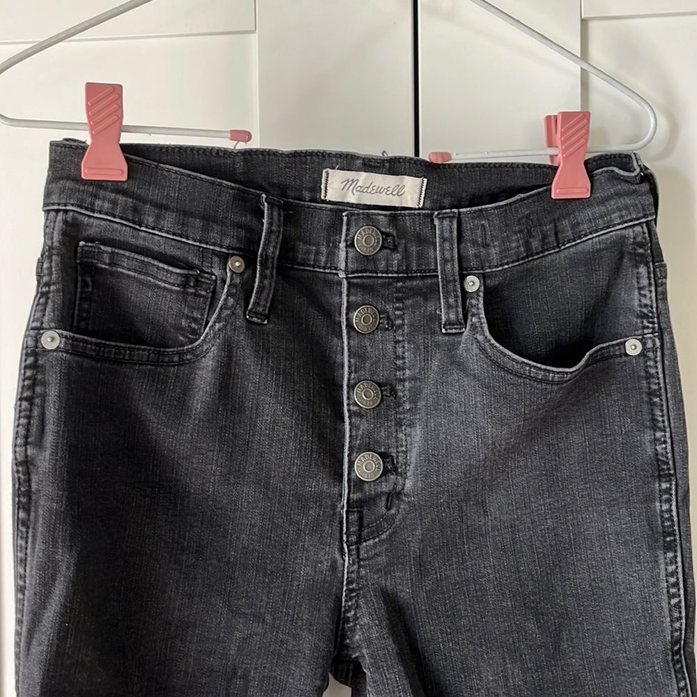 Madewell high rise black skinny jeans